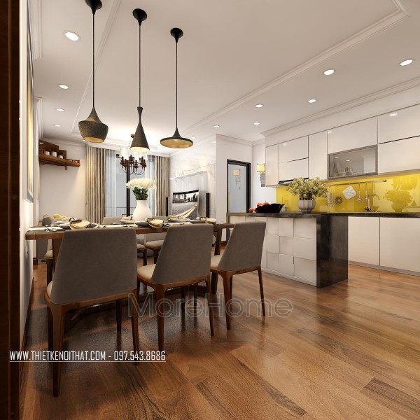 Thiết kế nội thất phòng ăn căn hộ Park Hill Premium